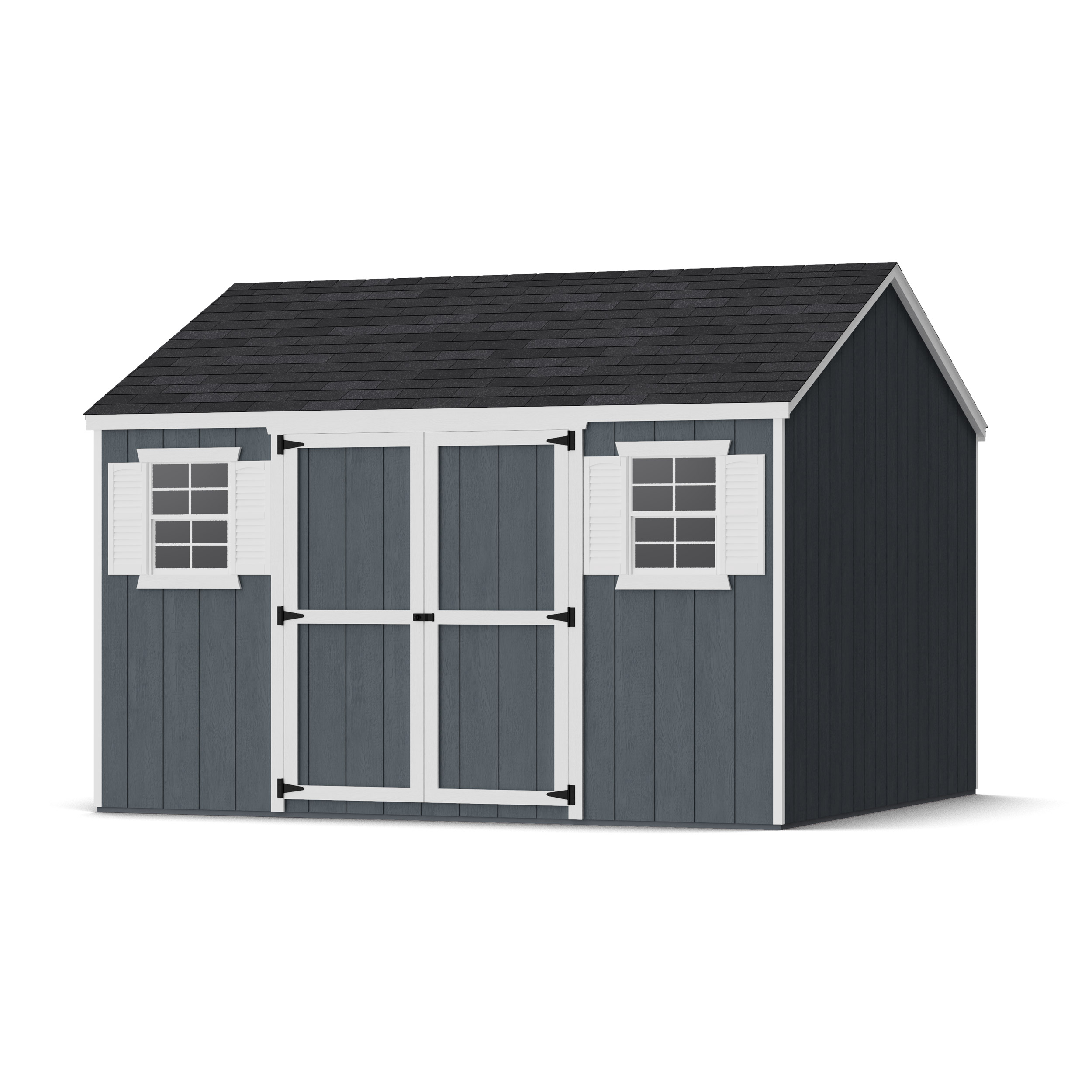 Rendering of Value Workshop Shed with shingles and paint.