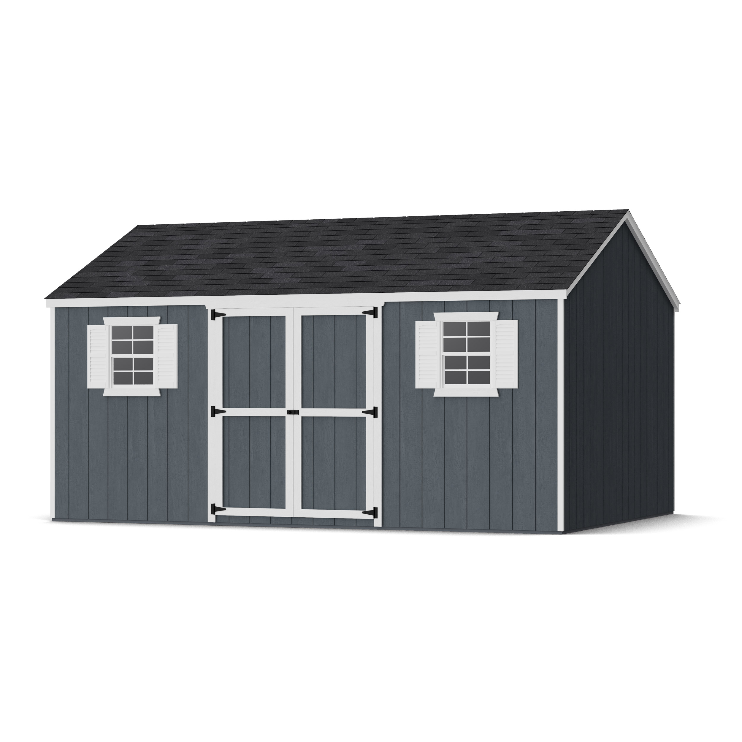 Rendering of Value Workshop Shed with shingles and paint.
