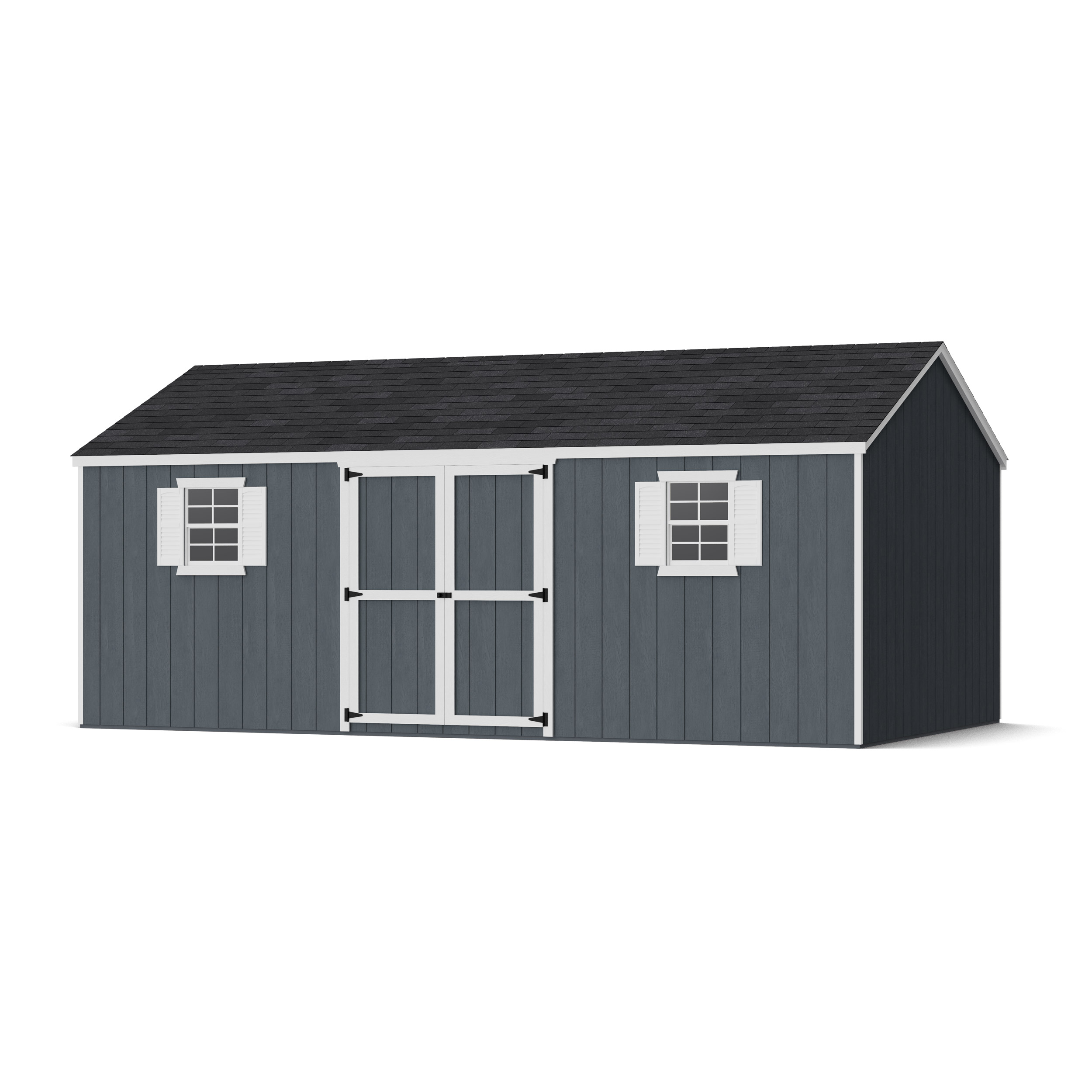 Rendering of Value Workshop Shed with shingles and paint.