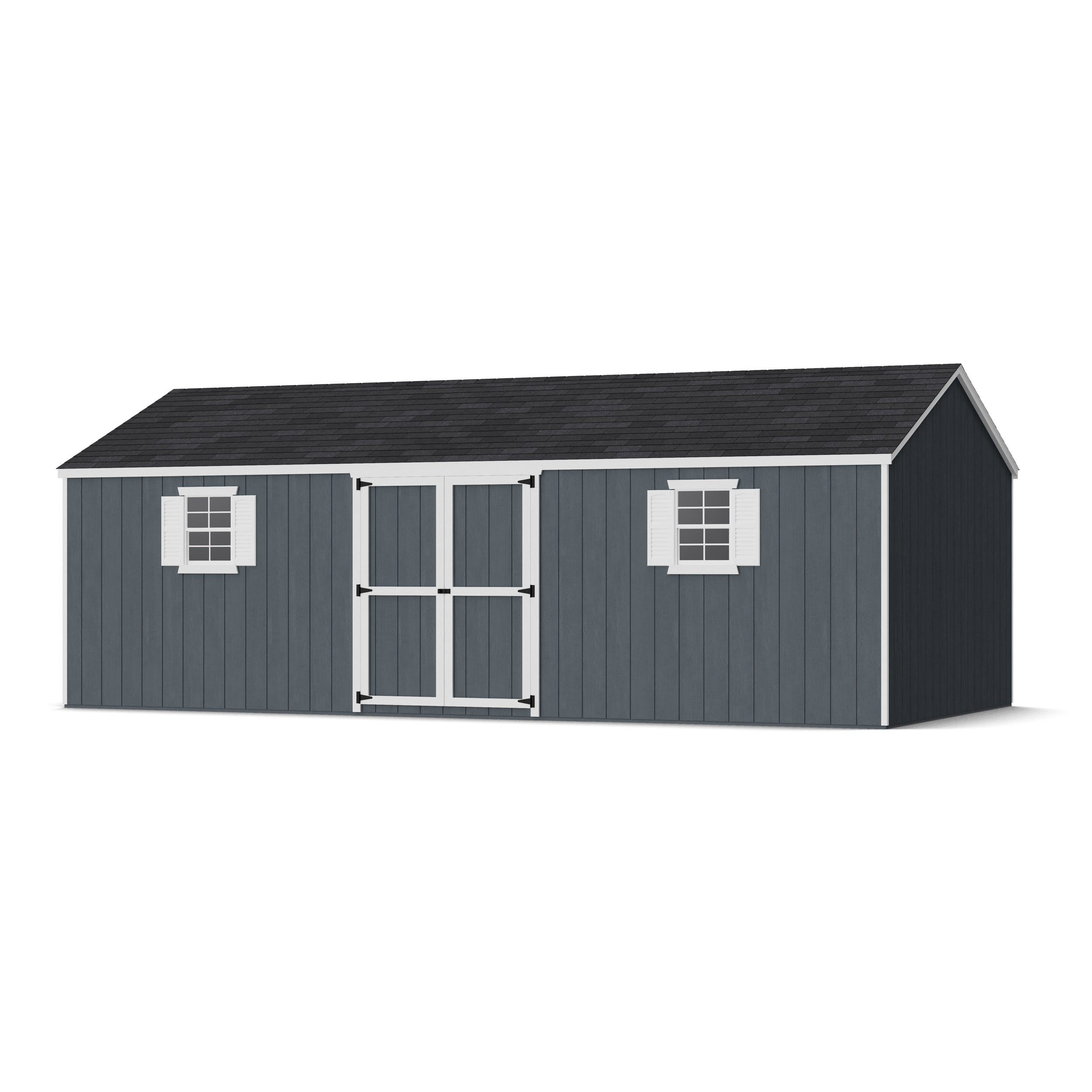 Rendering of Value Workshop Shed with shingles and paint.