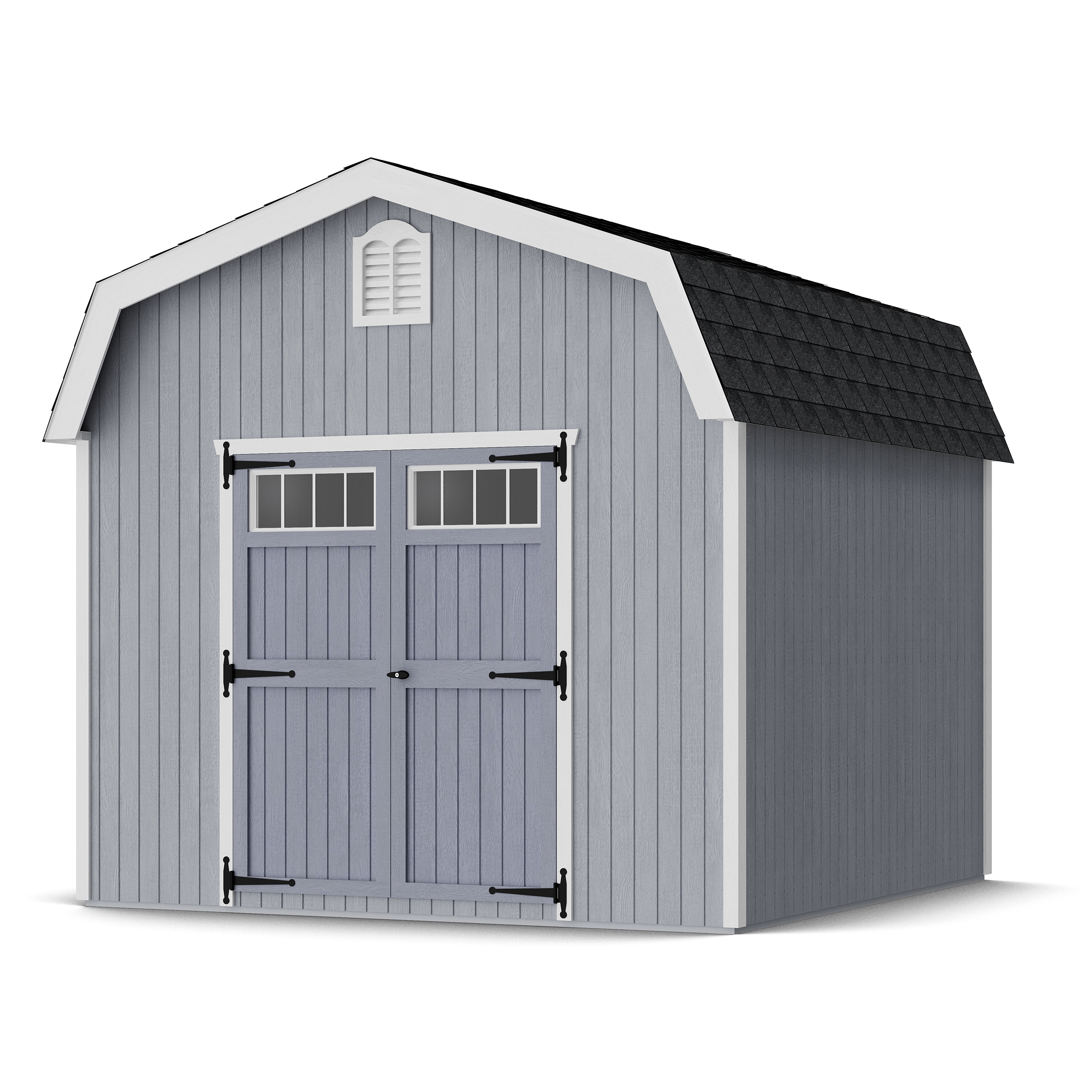 Rendering of Colonial Woodbury Barn Shed with shingles and paint.