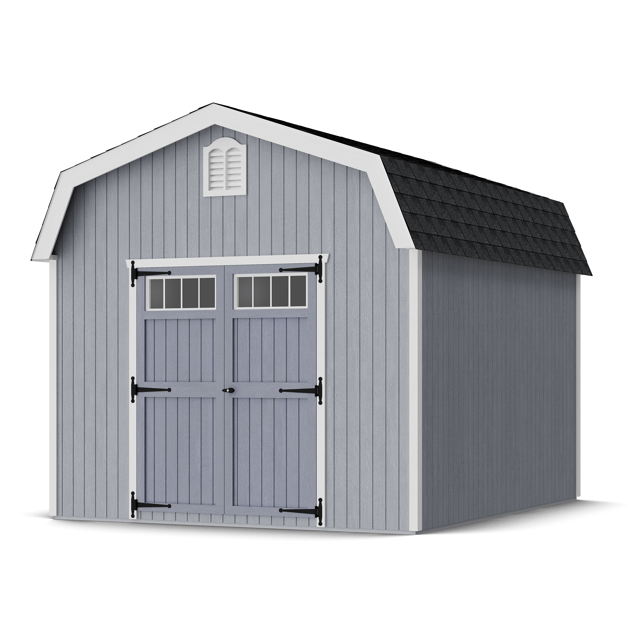 Rendering of Colonial Woodbury Barn Shed with shingles and paint.