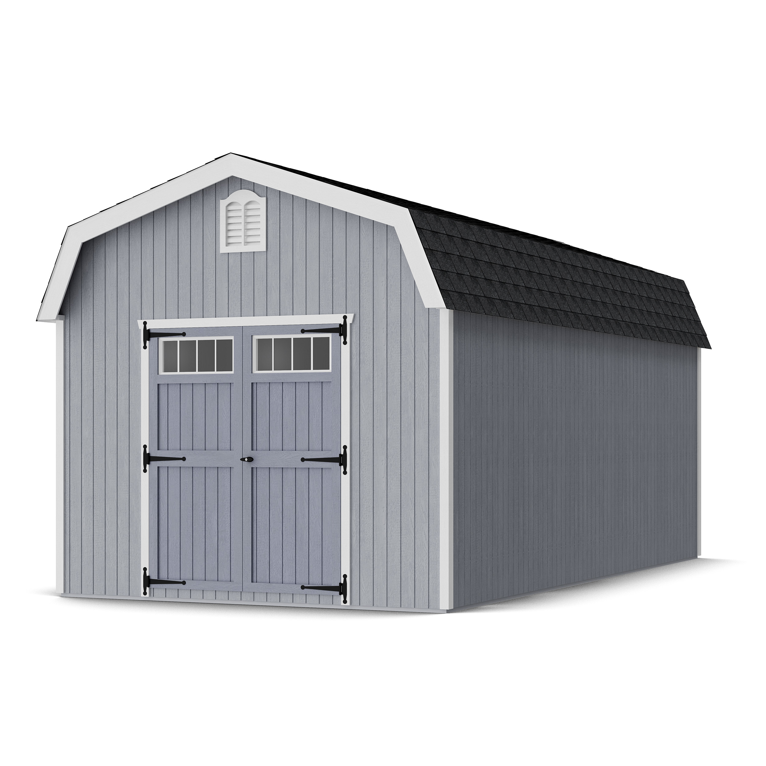 Rendering of Colonial Woodbury Barn Shed with shingles and paint.