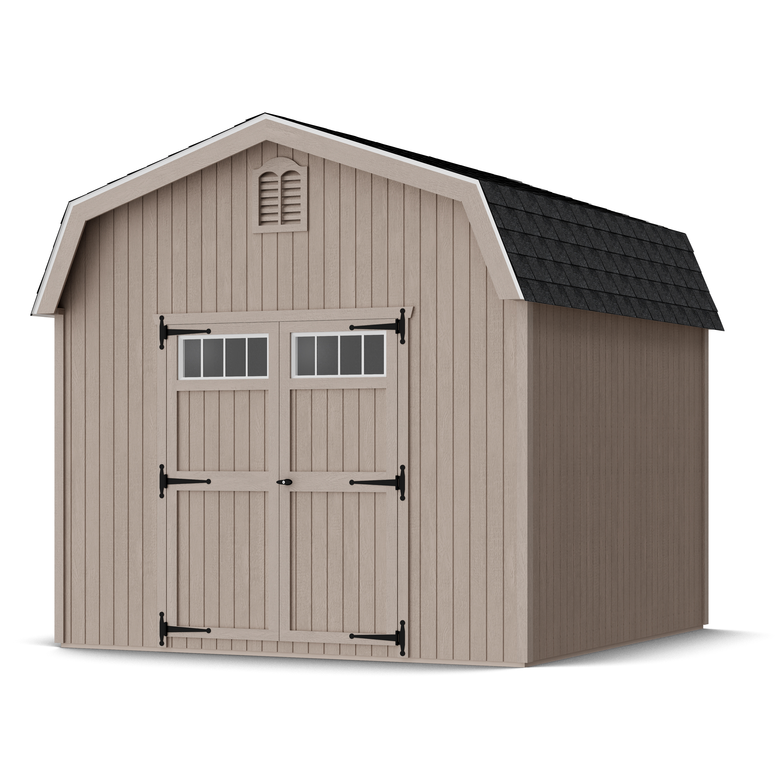 Rendering of Colonial Woodbury Barn Shed in assembly process ready to be painted.
