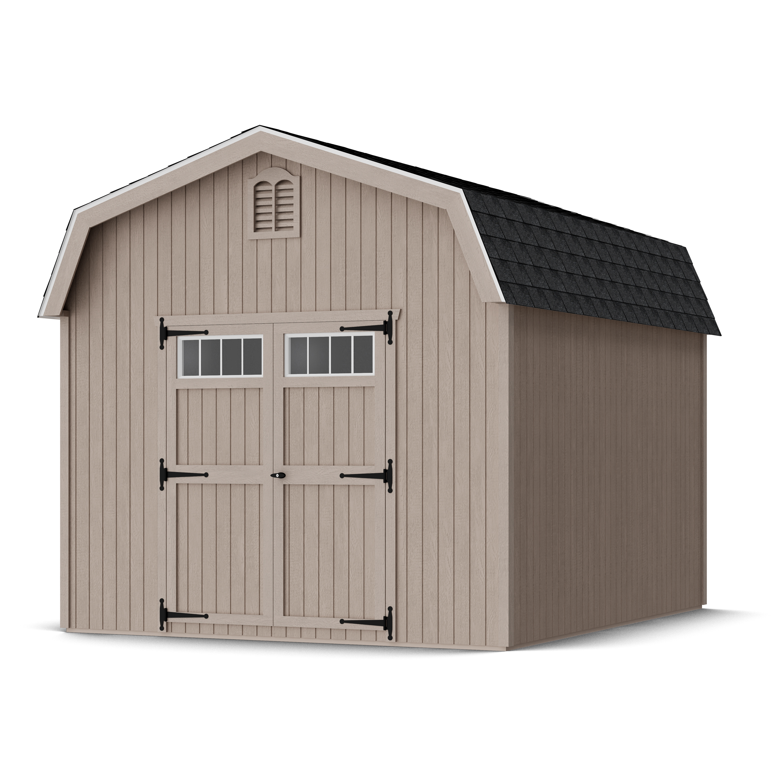 Rendering of Colonial Woodbury Barn Shed in assembly process ready to be painted.