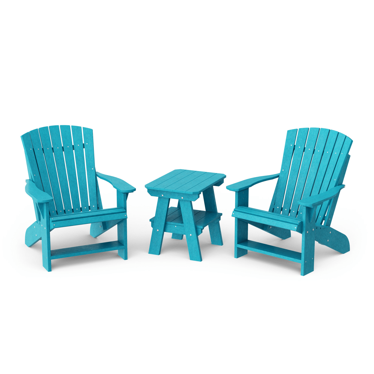 Heritage 3-Piece Adirondack Chair Set with Side Table