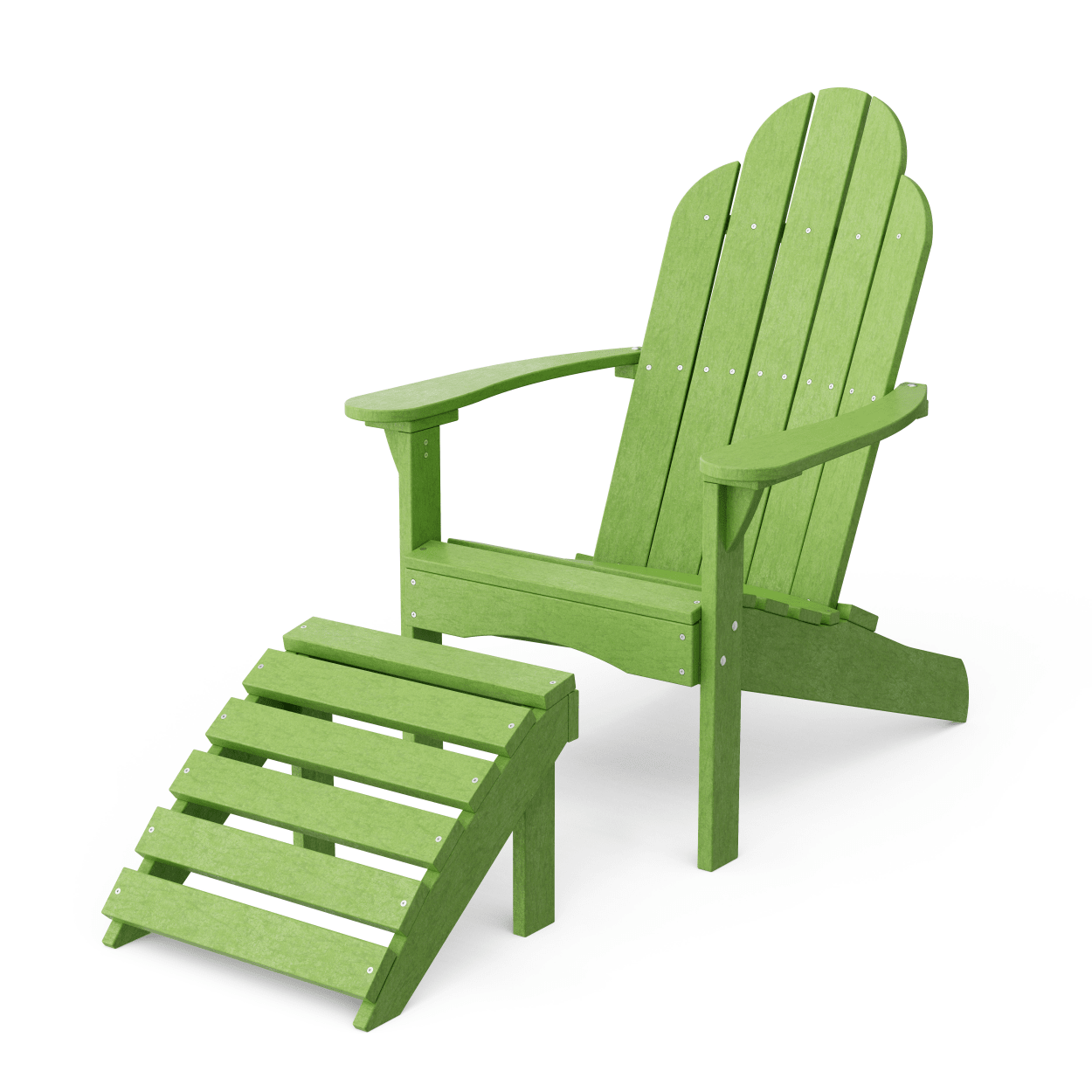 Classic Adirondack Chair with Ottoman Set
