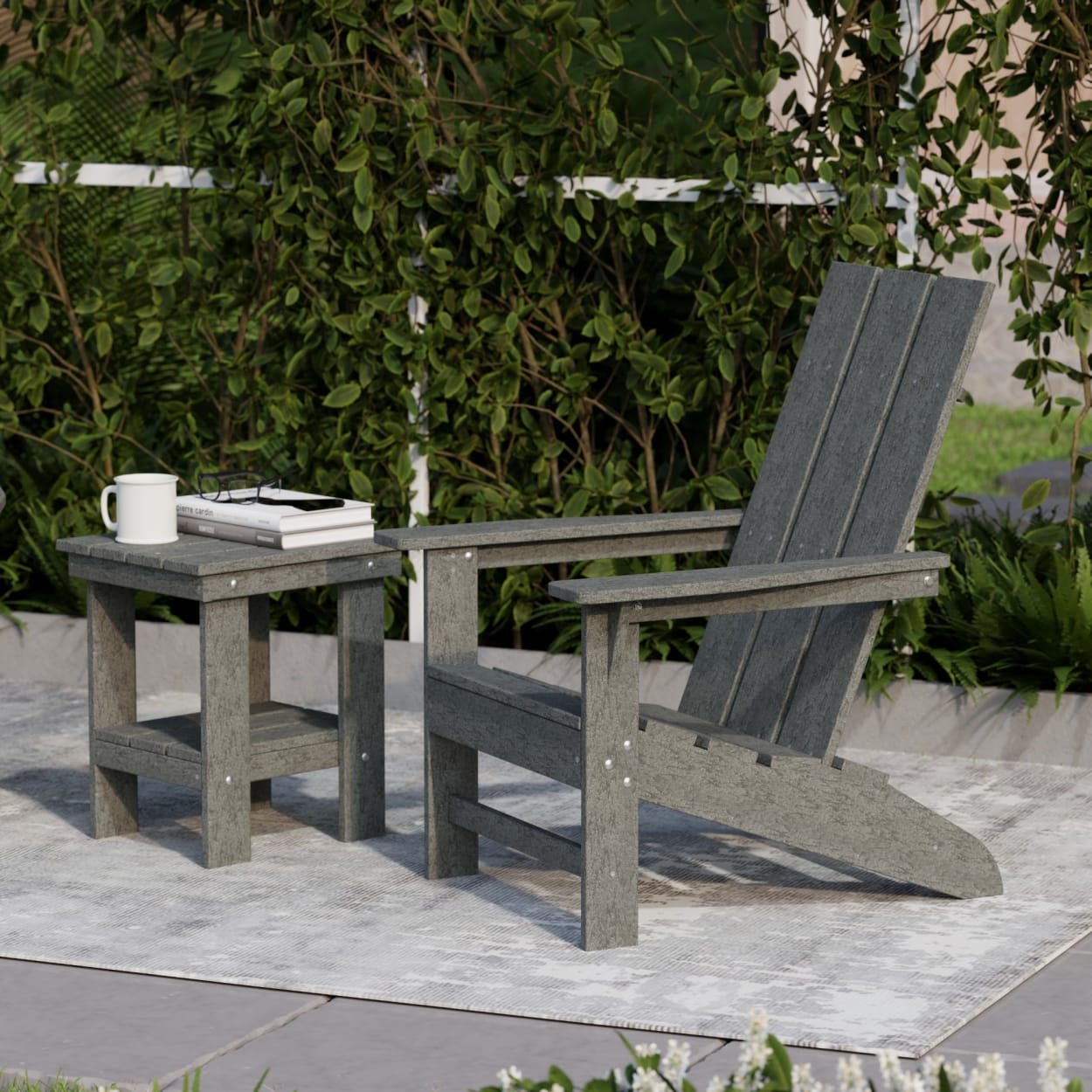 Freedom 3-Piece Modern Adirondack Set with Side Table