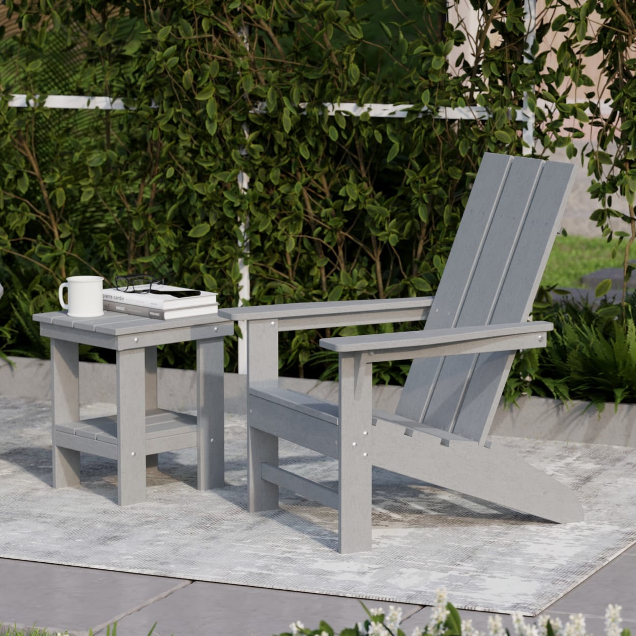 Freedom 3-Piece Modern Adirondack Set with Side Table