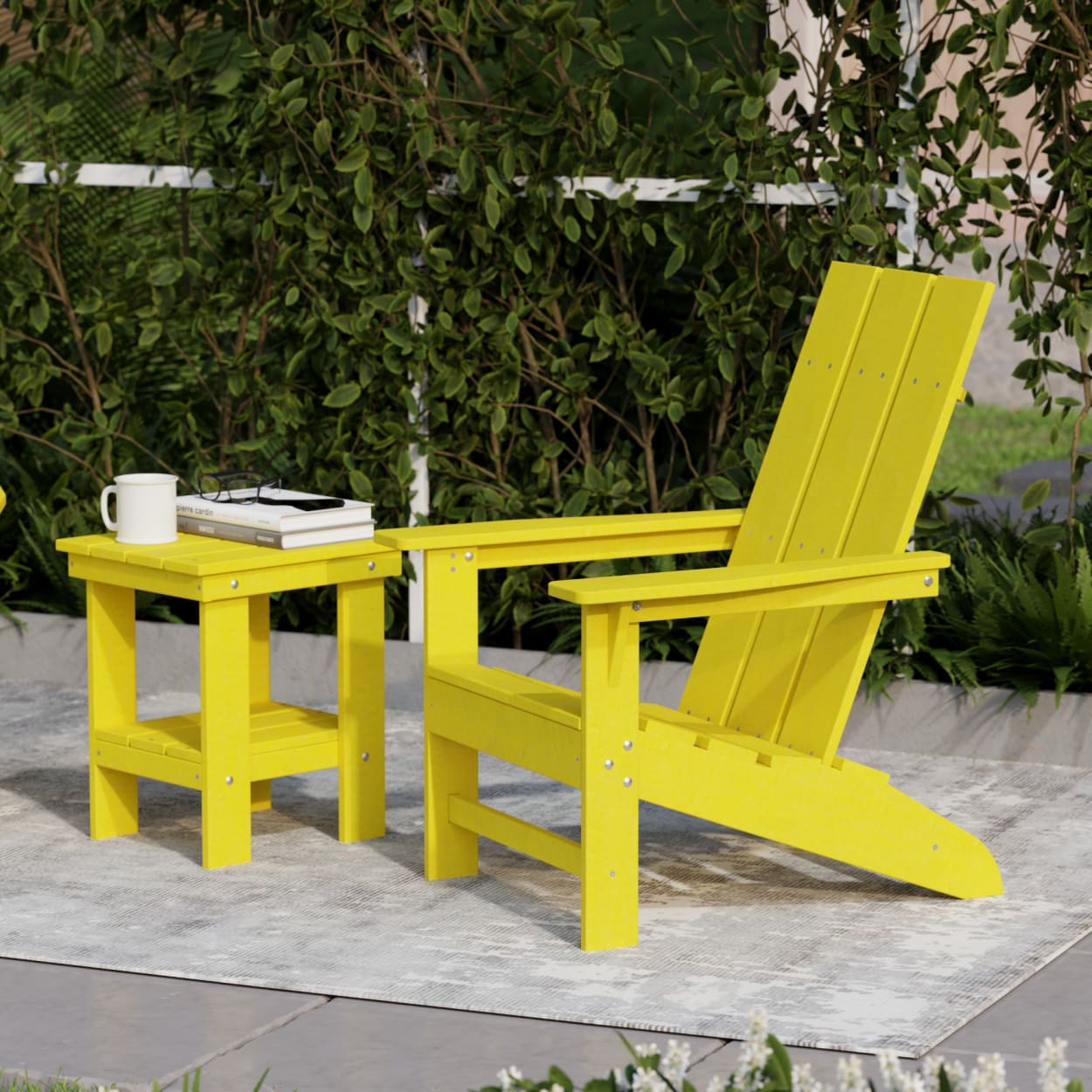 Freedom 3-Piece Modern Adirondack Set with Side Table