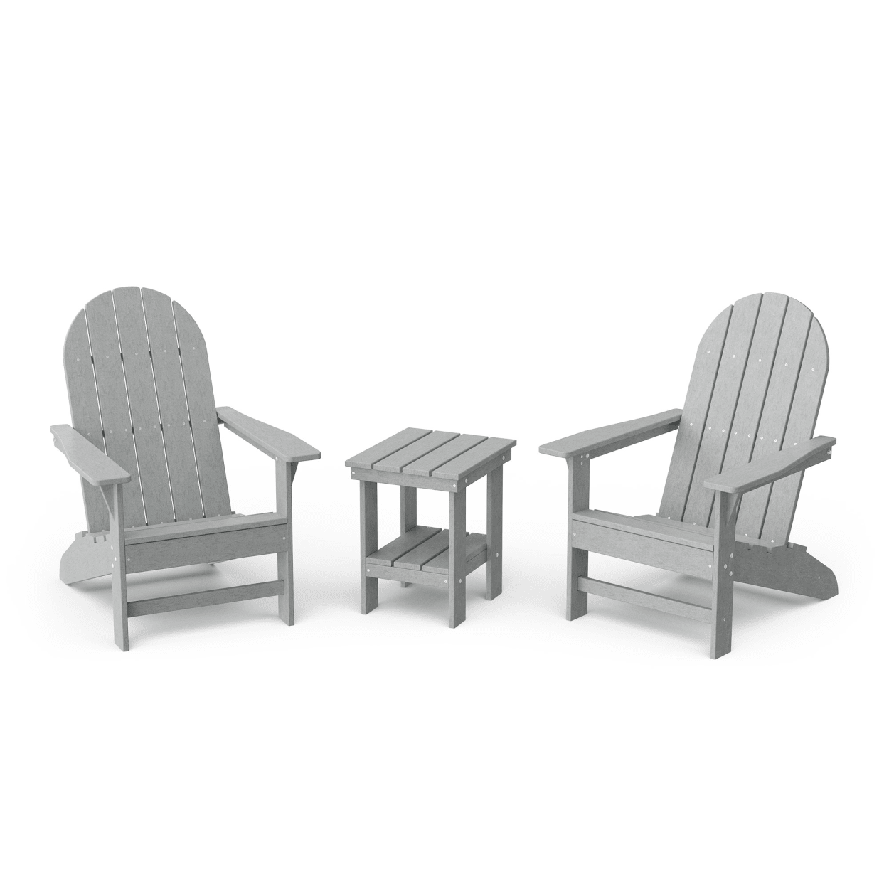 Freedom 3-Piece Traditional Adirondack Set with Side Table