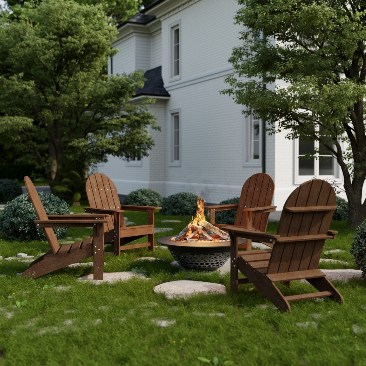 Freedom Traditional Adirondack Chairs Set of 4