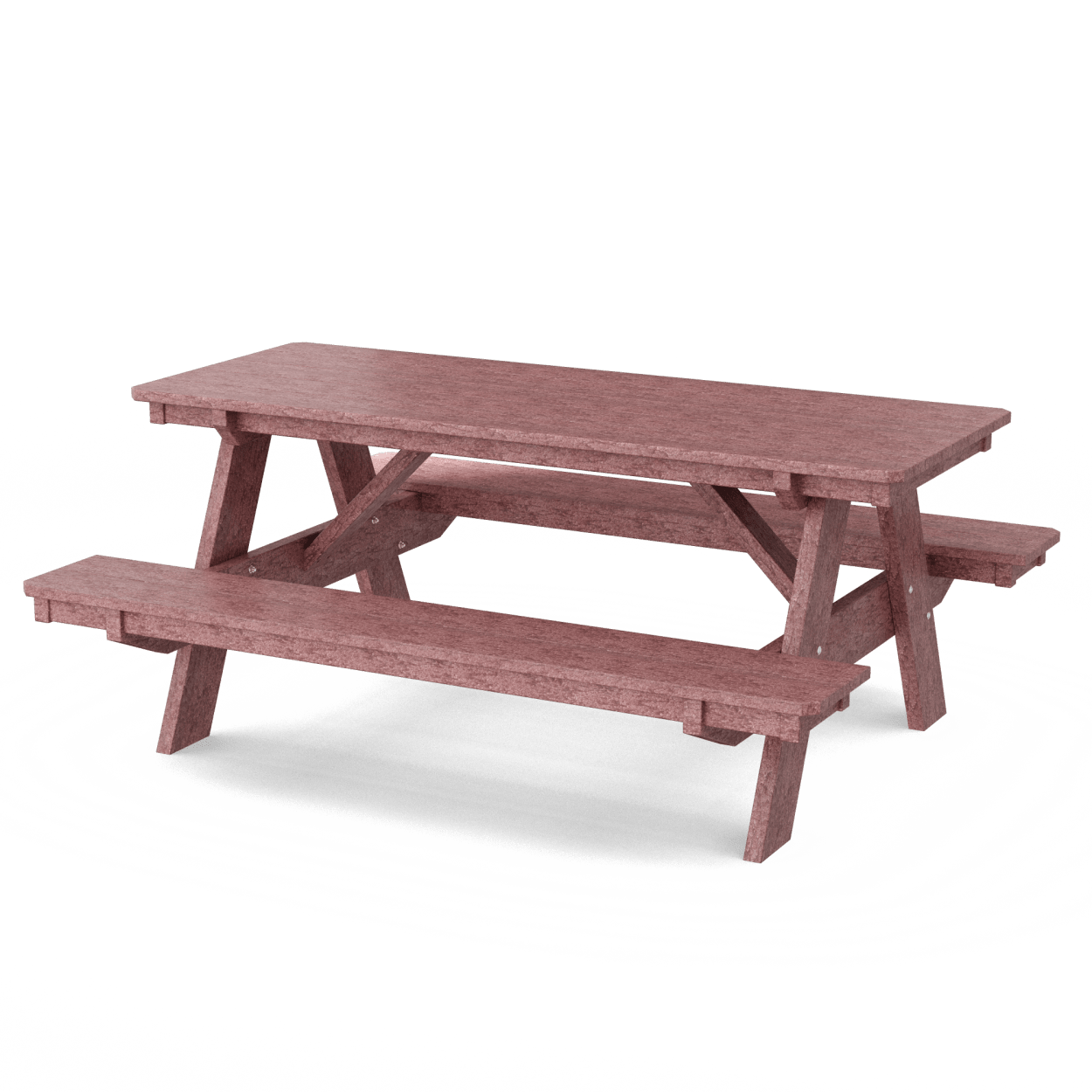 Heritage 72" Picnic Table with Attached Benches