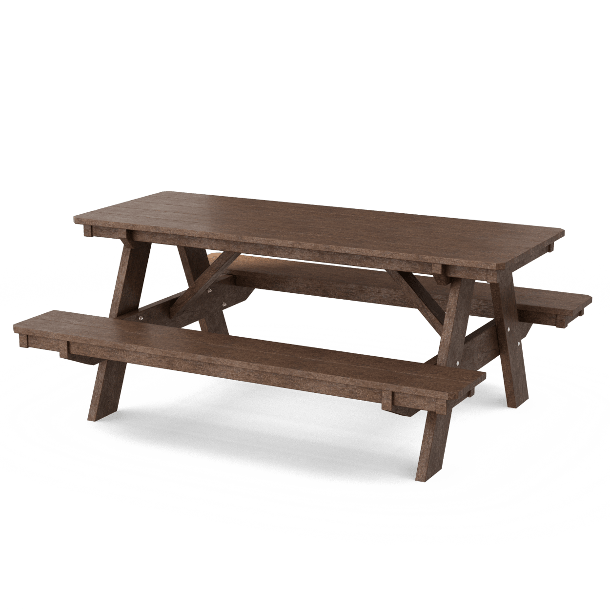 Heritage 72" Picnic Table with Attached Benches