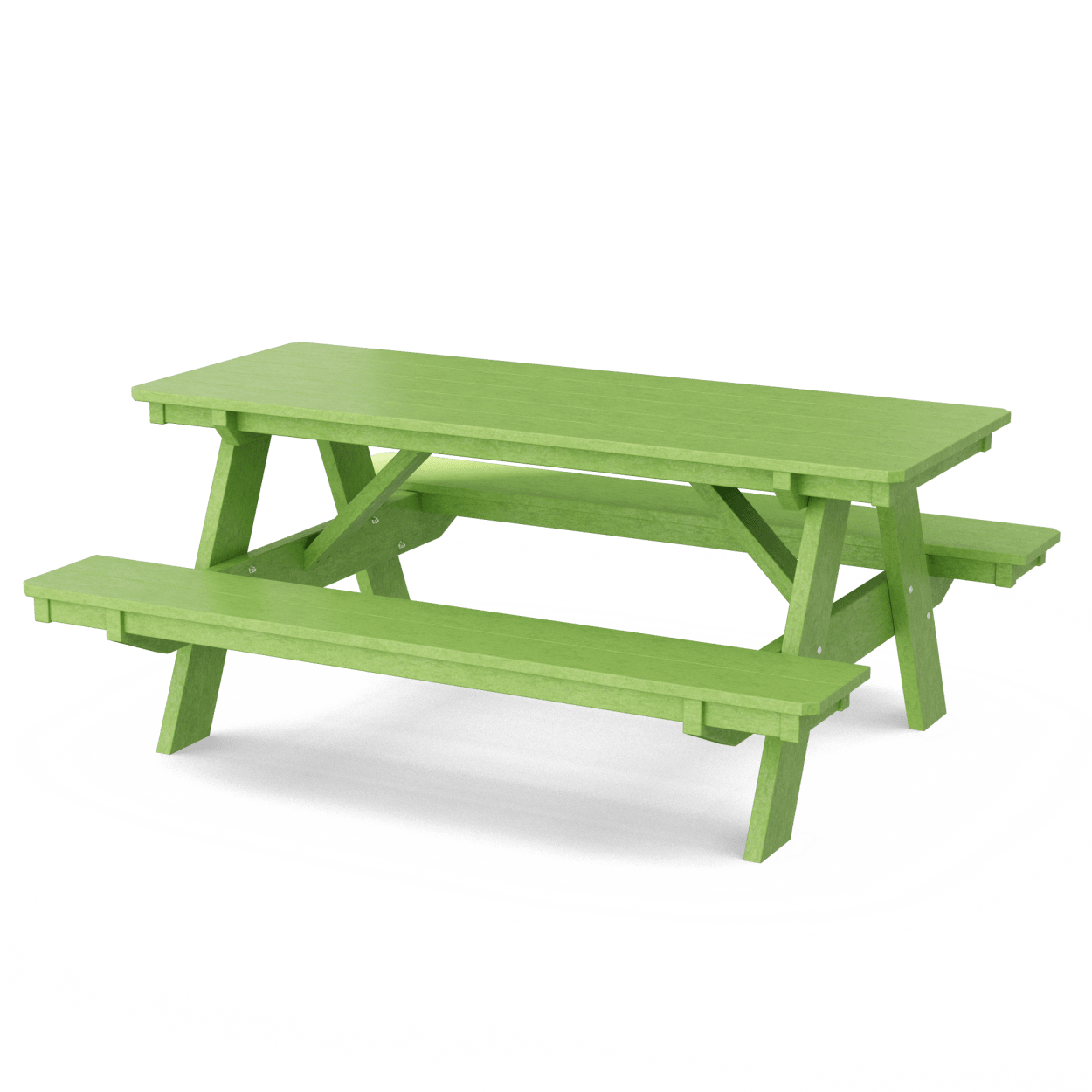Heritage 72" Picnic Table with Attached Benches