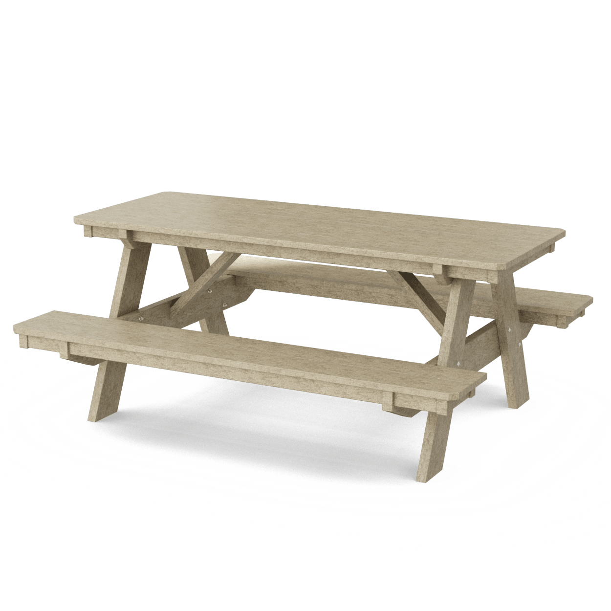 Heritage 72" Picnic Table with Attached Benches