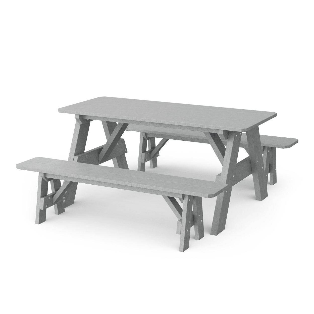 Heritage 72" Picnic Table with Detached Benches
