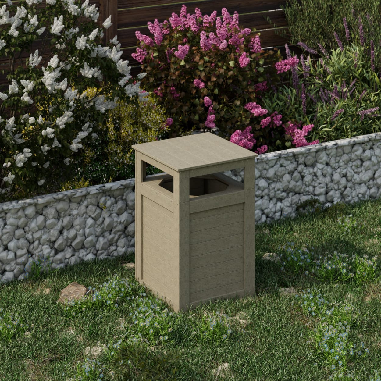 Outdoor Trash Can Holder