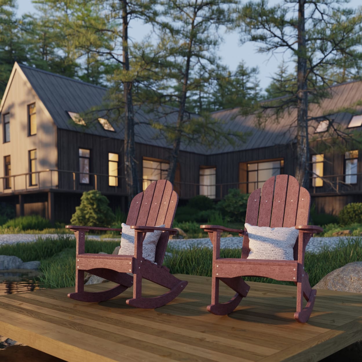 Classic Adirondack Rocking Chair