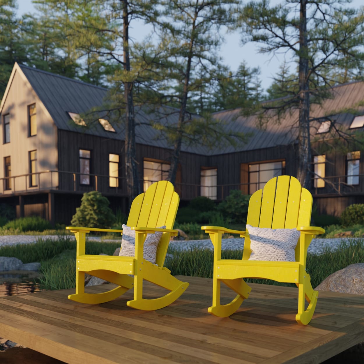 Classic Adirondack Rocking Chair