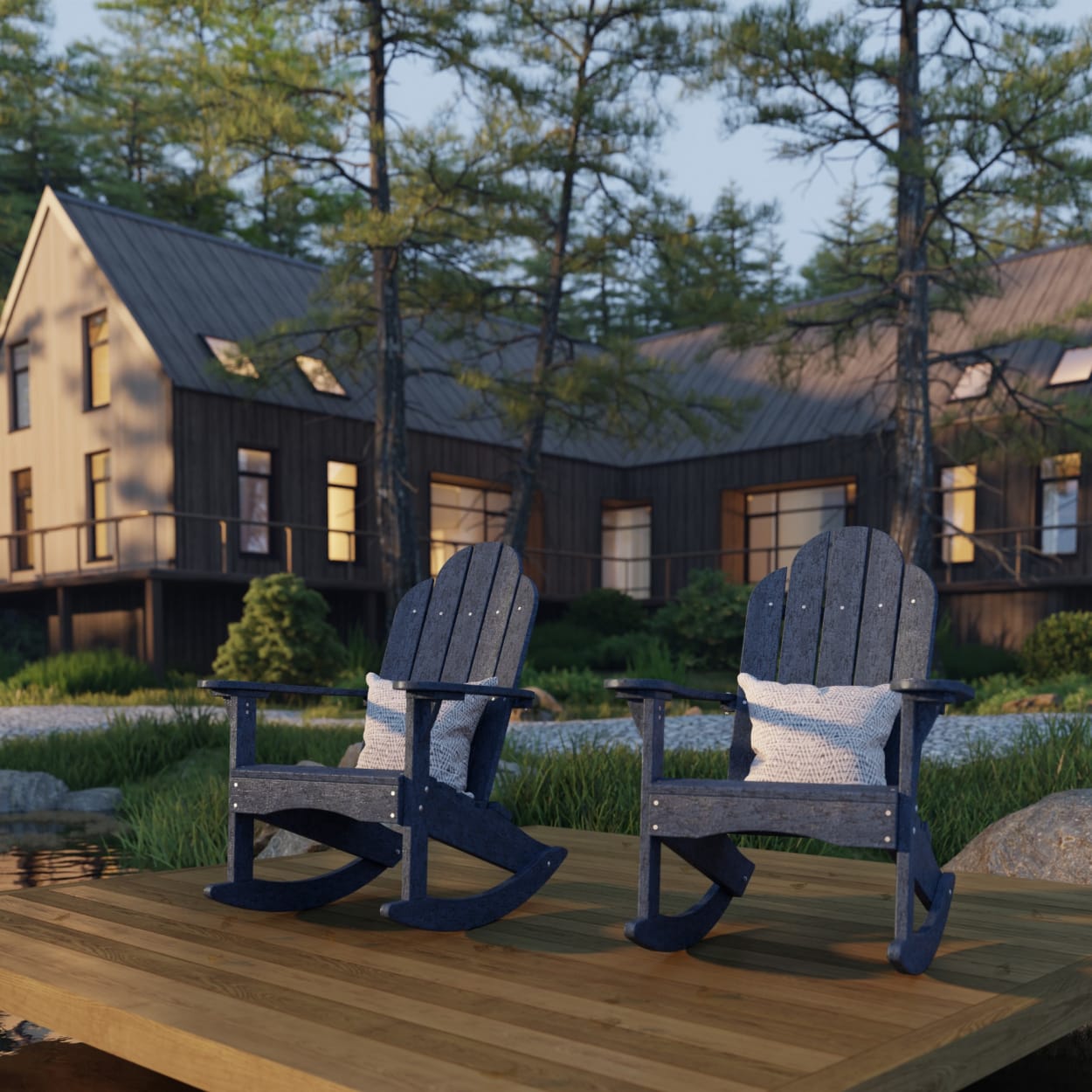 Classic Adirondack Rocking Chair