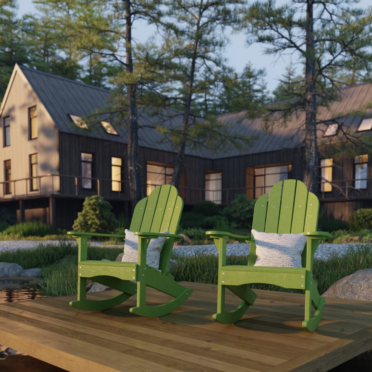 Classic Adirondack Rocking Chair