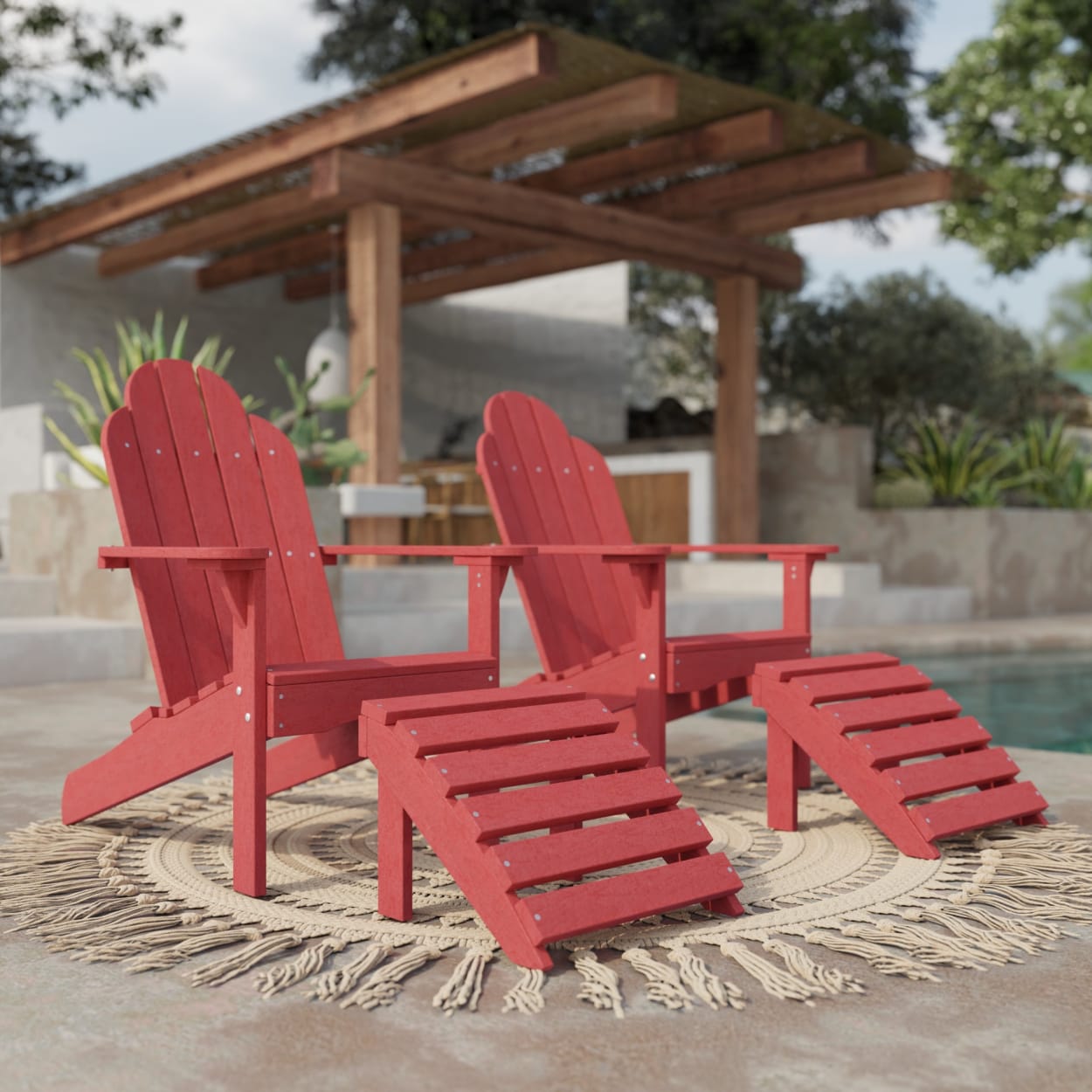 Classic Adirondack Footstool