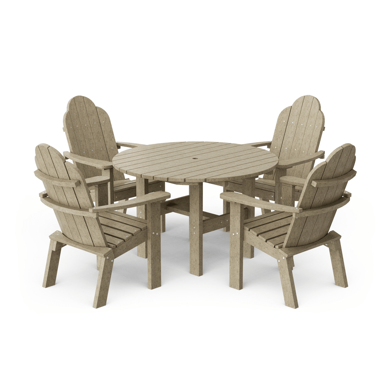 Classic Adirondack 5-Piece Round Dining Set