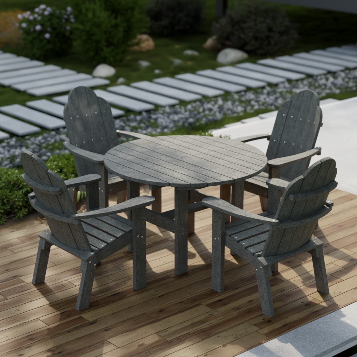 Classic Adirondack 5-Piece Round Dining Set