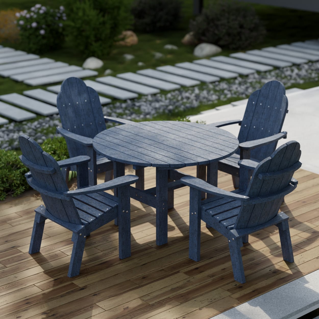 Classic Adirondack 5-Piece Round Dining Set