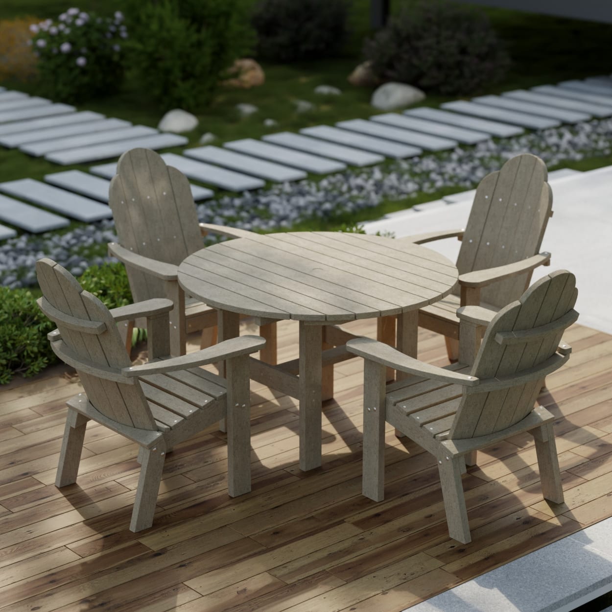 Classic Adirondack 5-Piece Round Dining Set
