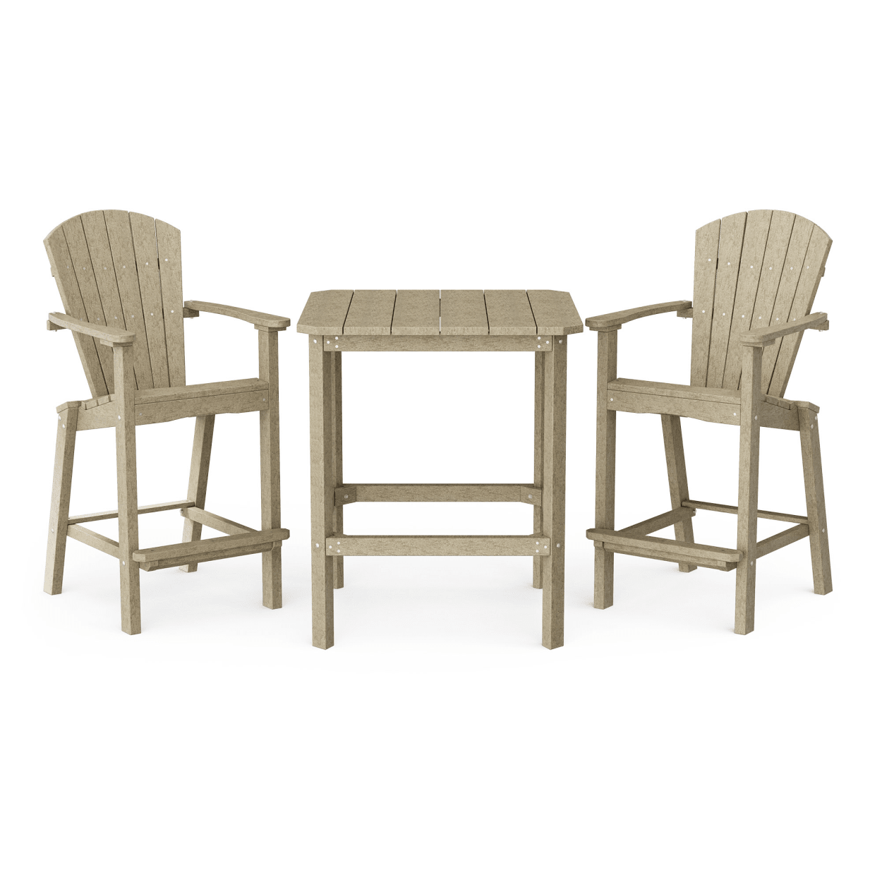 Classic Adirondack 3-Piece Bar Height Bistro Set