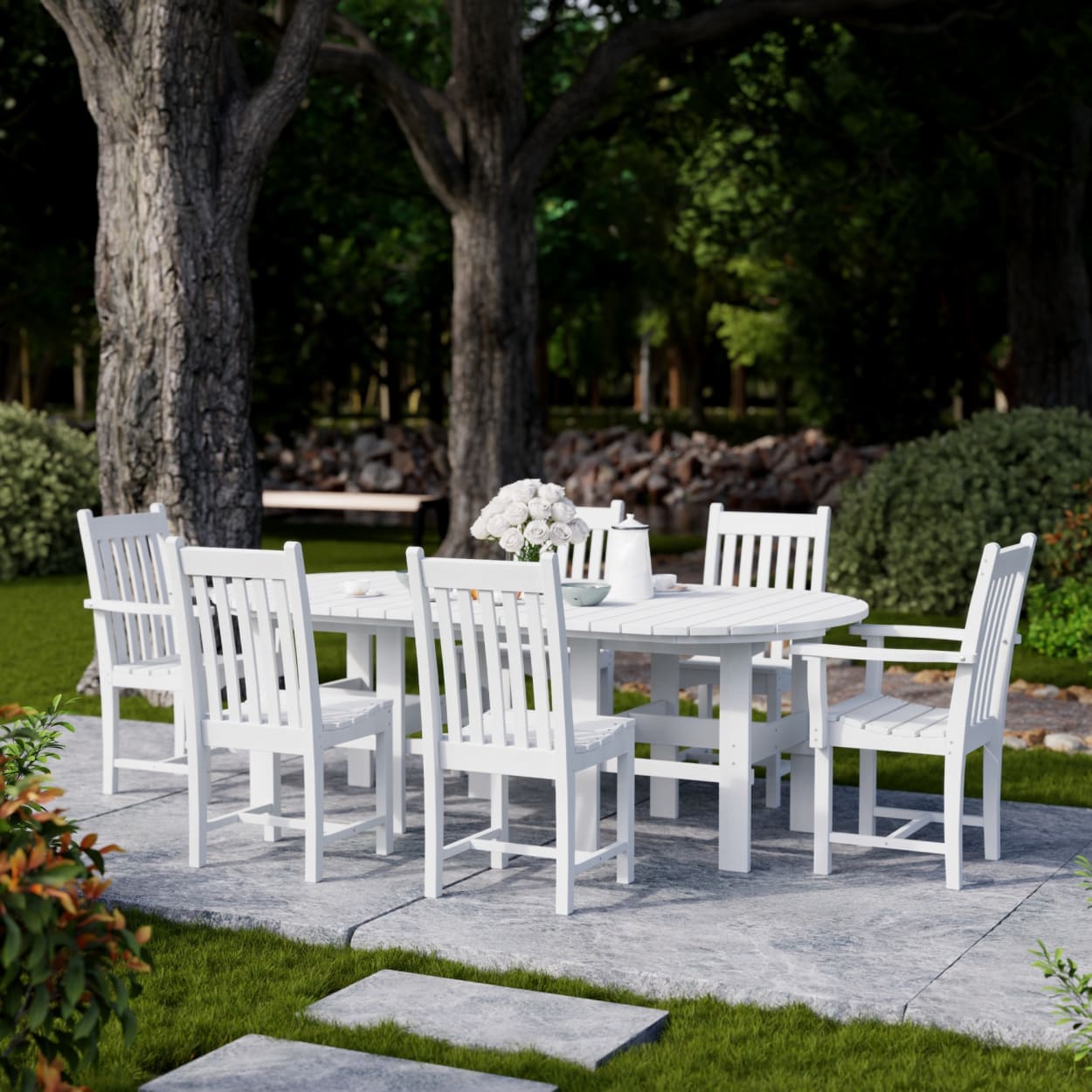 Classic 7-Piece Oval Dining Set