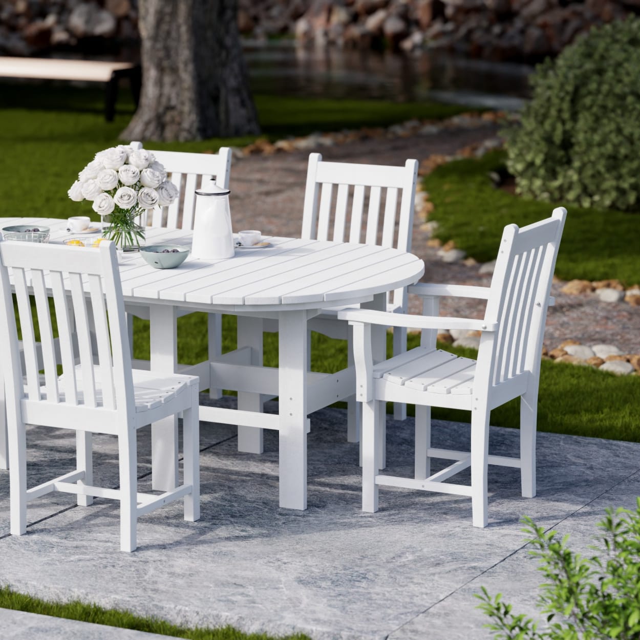 Classic 7-Piece Oval Dining Set