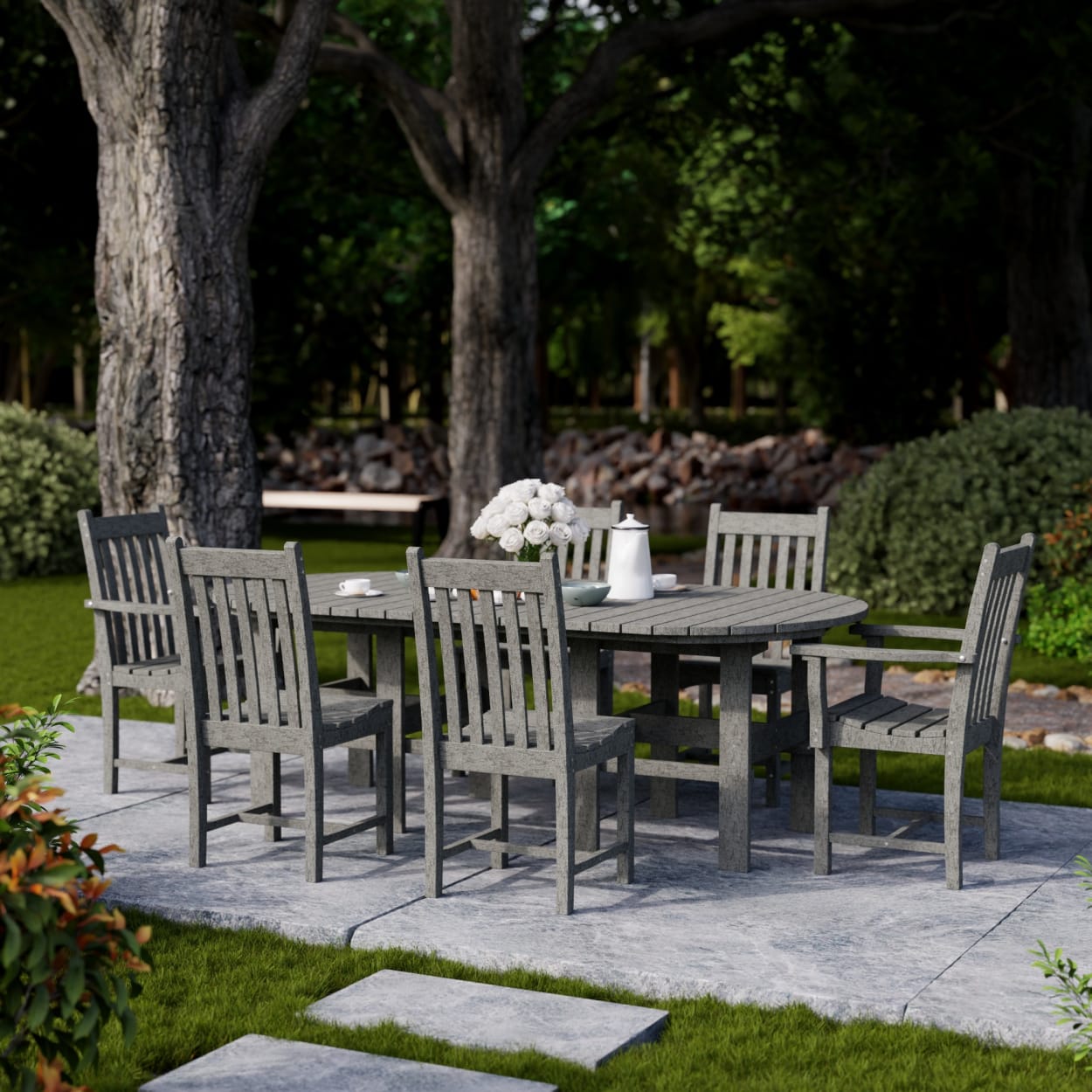 Classic 7-Piece Oval Dining Set