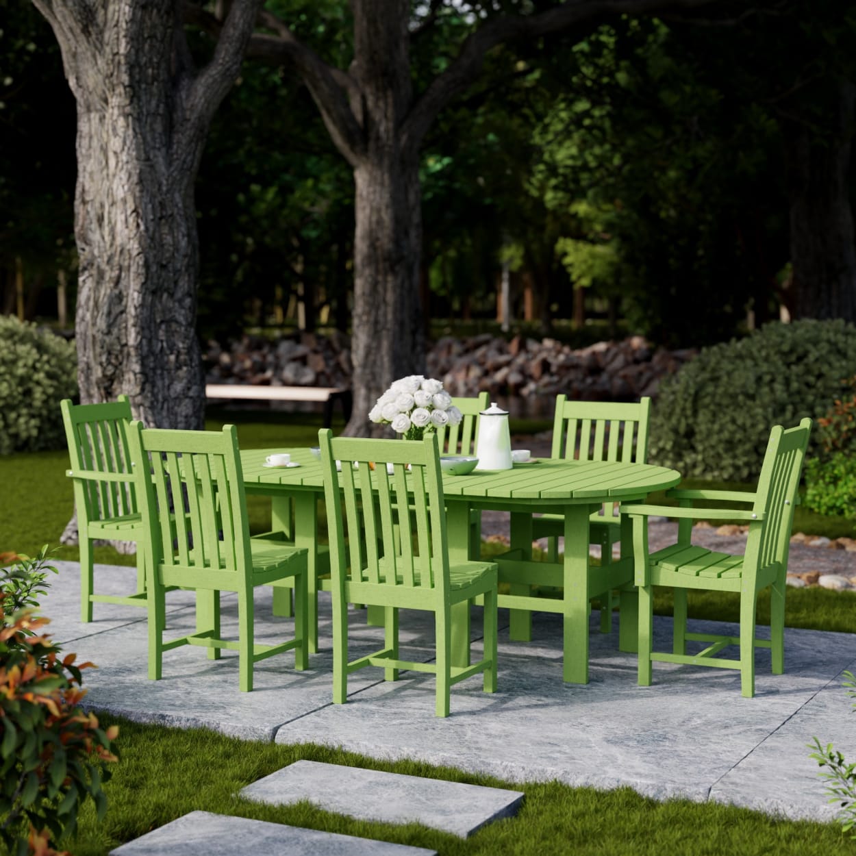 Classic 7-Piece Oval Dining Set