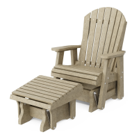 Heritage Adirondack Glider Chair with Ottoman Set