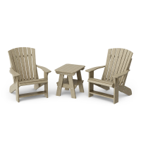 Heritage 3-Piece Adirondack Chair Set with Side Table