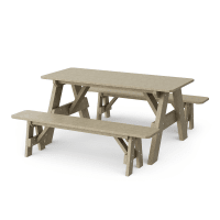 Heritage 72" Picnic Table with Detached Benches