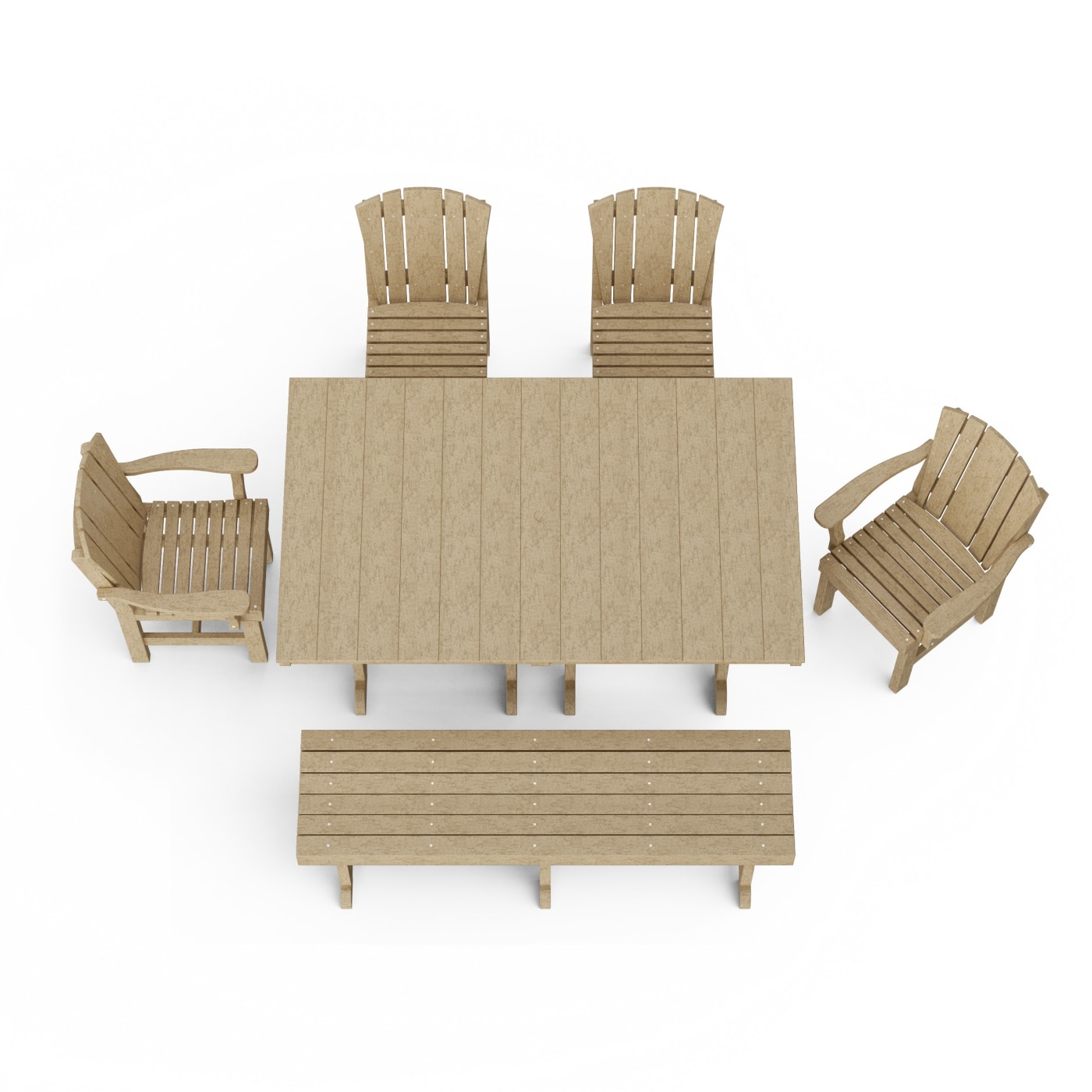 Heritage 6-Piece Rectangular Dining Set with Bench