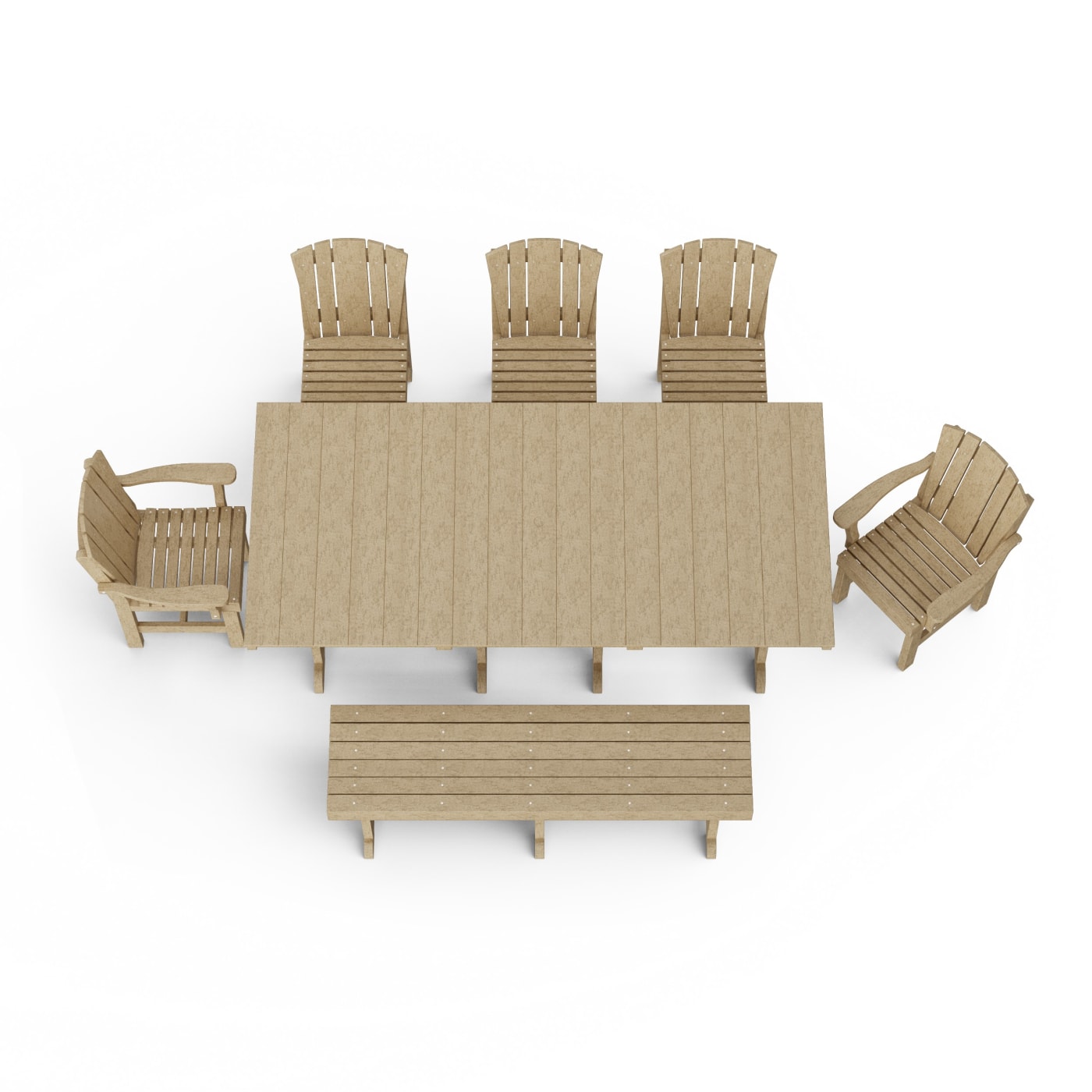 Heritage 7-Piece Rectangular Dining Set with Bench
