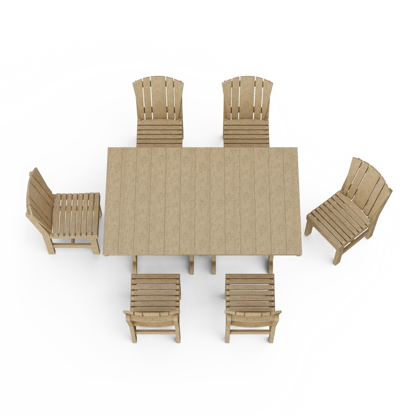 Heritage 7-Piece Side Chair Rectangular Dining Set