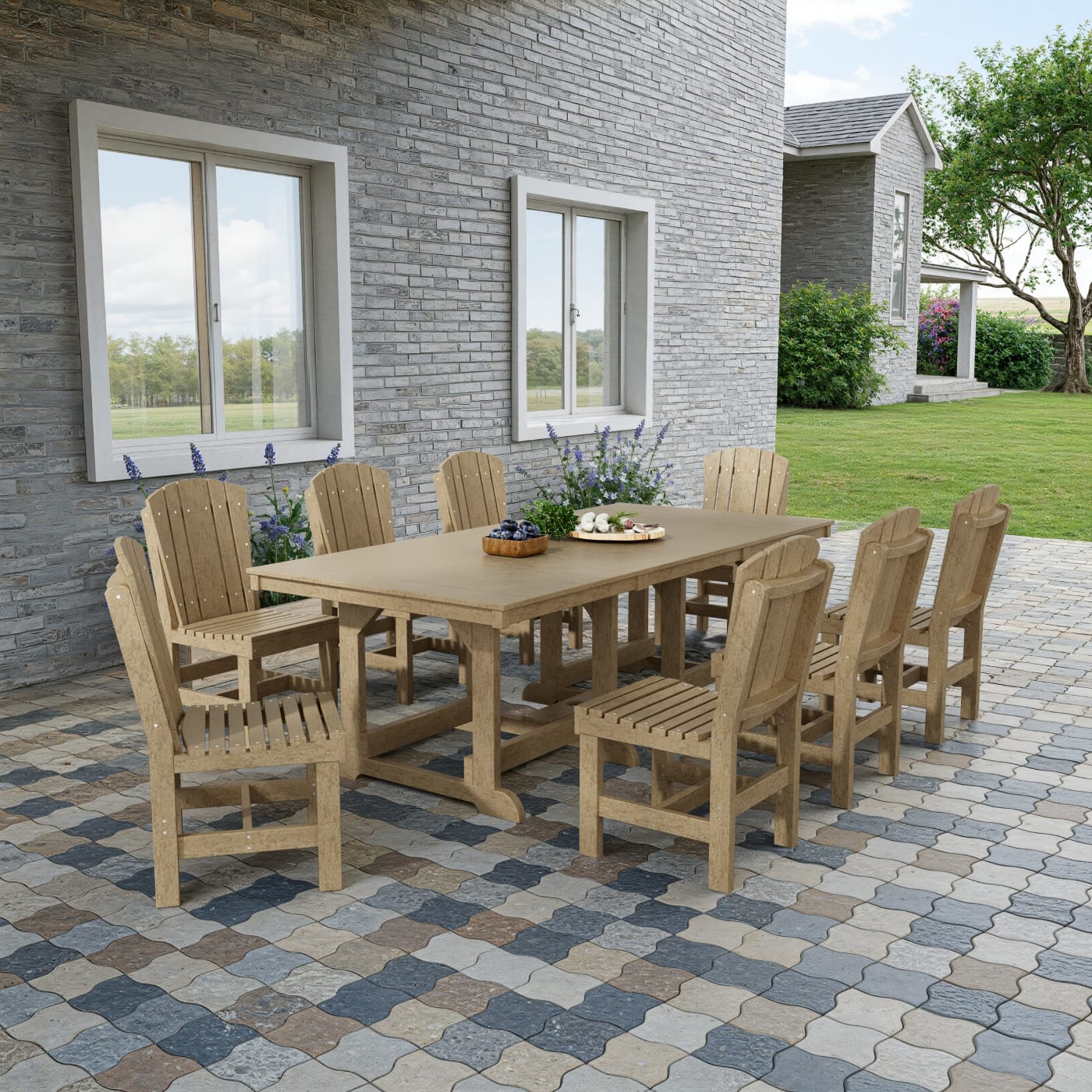 Heritage 9-Piece Side Chair Rectangular Dining Set