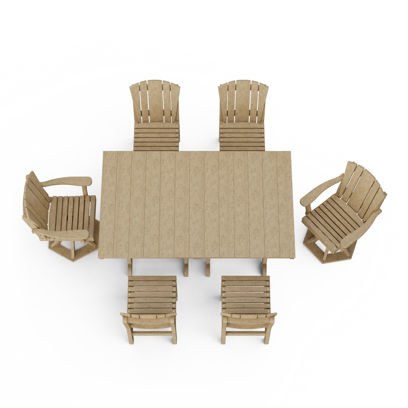 Heritage 7-Piece Dining Set with Swivel Chairs