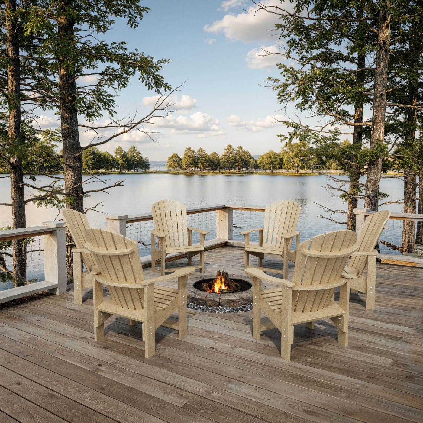 Heritage Upright Adirondack Chairs Set of 6