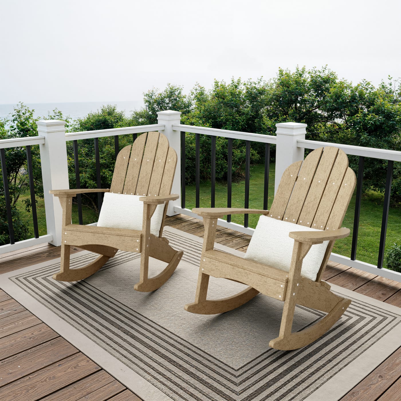 Classic Adirondack Rocking Chairs Set of 2