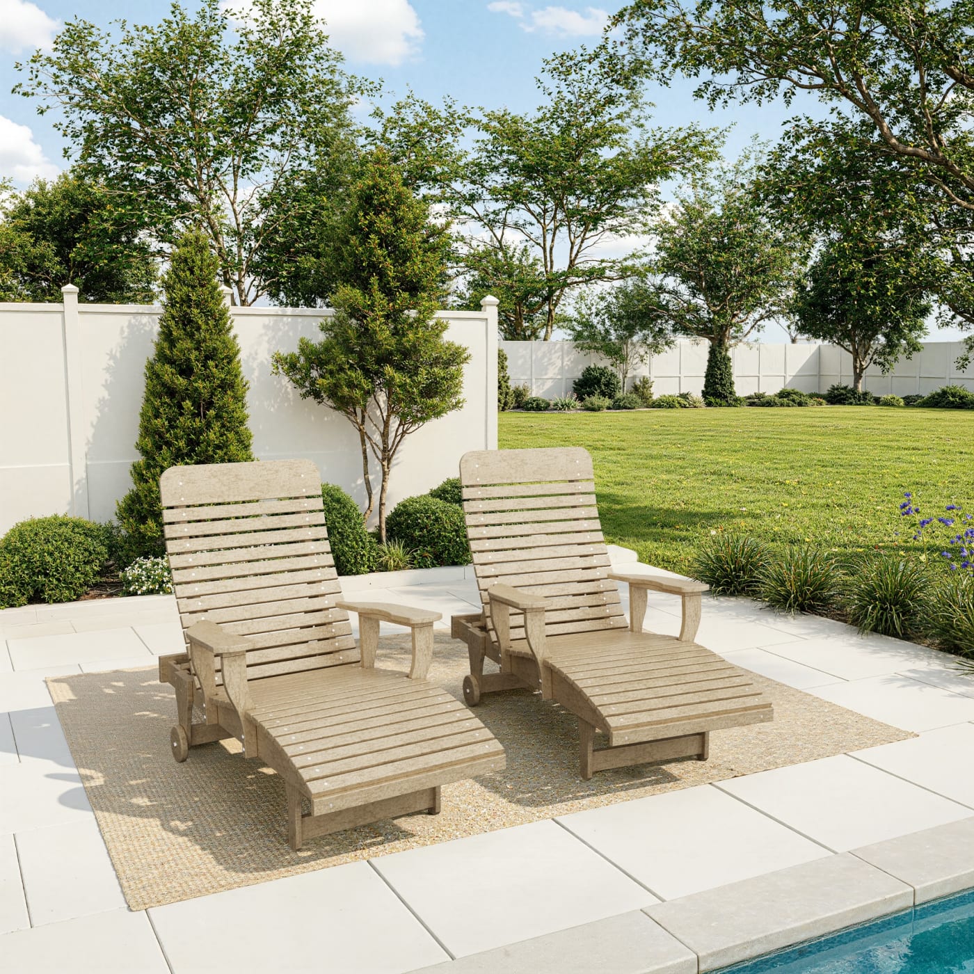Signature Chaise Lounge with Arms Set of 2