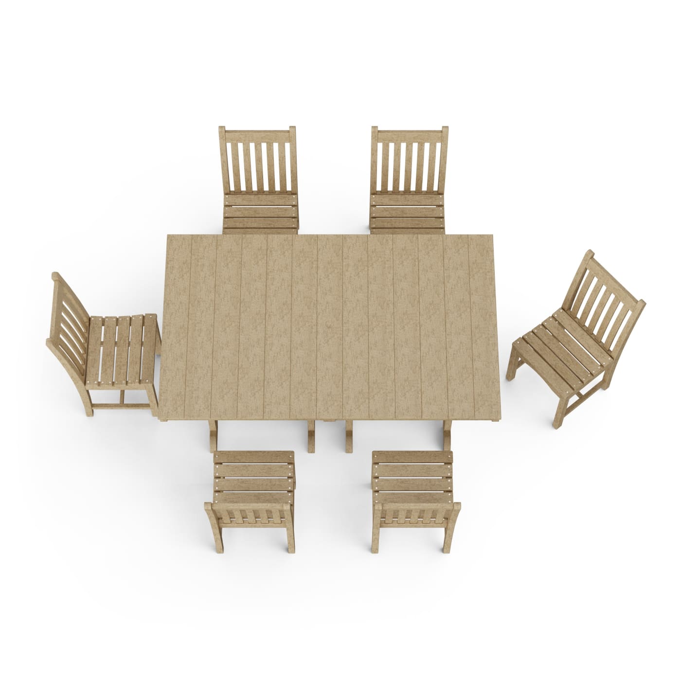 Classic 7-Piece Side Chair Rectangular Dining Set