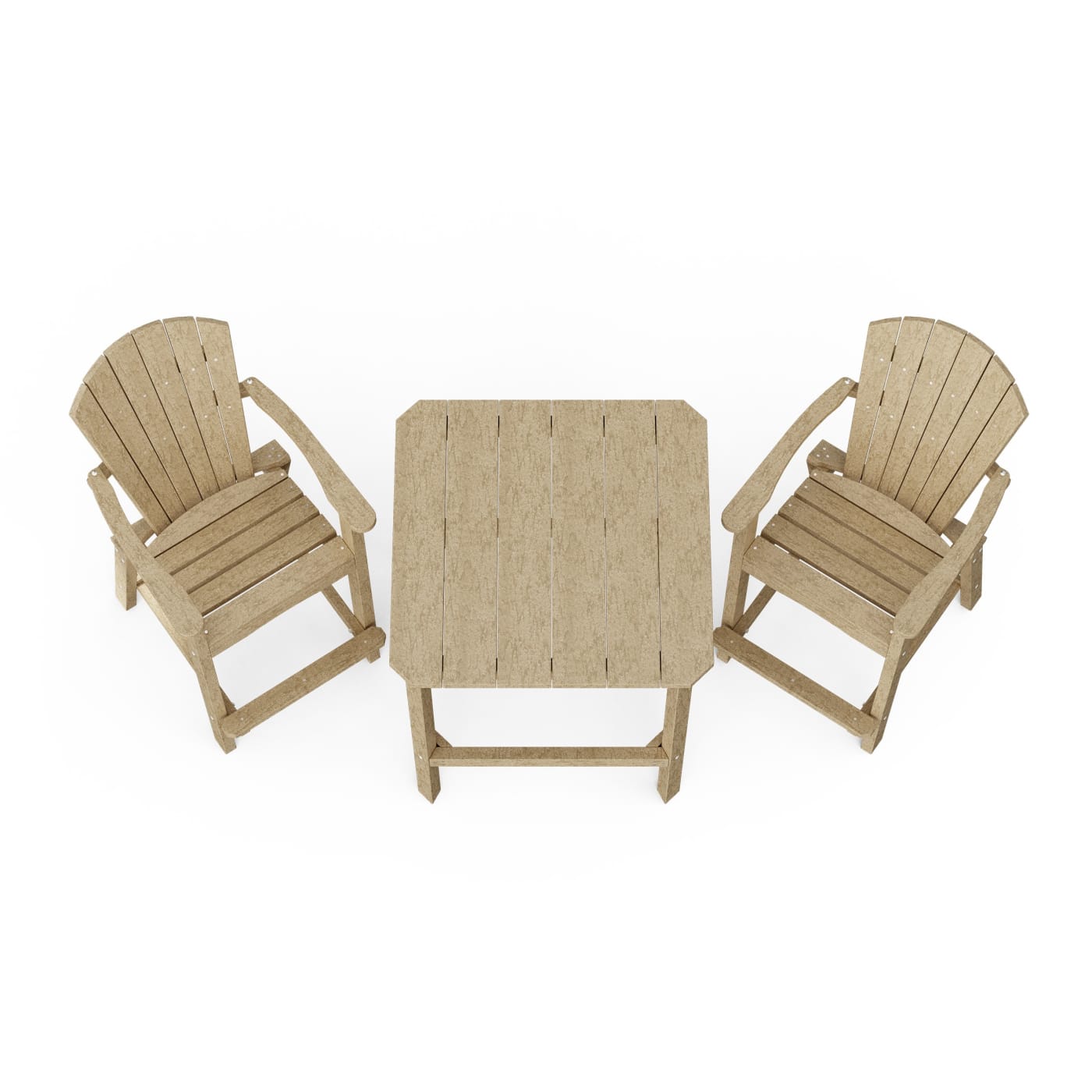 Classic Adirondack 3-Piece Bar Height Bistro Set