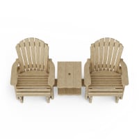Heritage Adirondack Glider Chair Set with Center Table